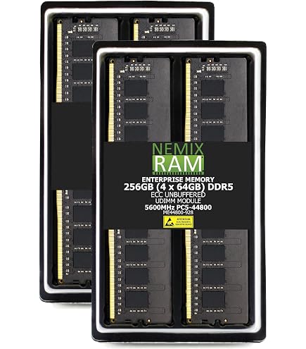 A-Tech 256GB Kit (4x64GB) DDR5 5600MHz PC5-44800 ECC RDIMM 2Rx4