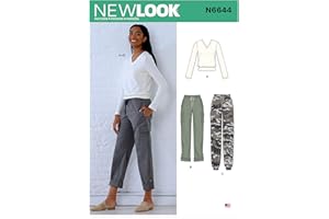 New Look Sewing Pattern N6644 Misses' Cargo Pants and Knit Top, Paper, White, Various, UN6644A