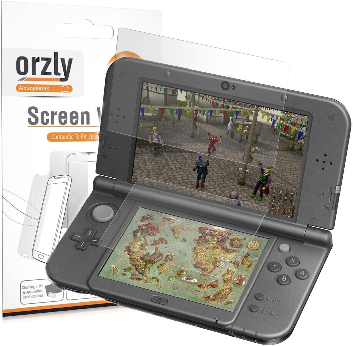 ORZLY® 3DSXL Screen Protectors, 6PCS 3in1 Dual Screen Protector Pack