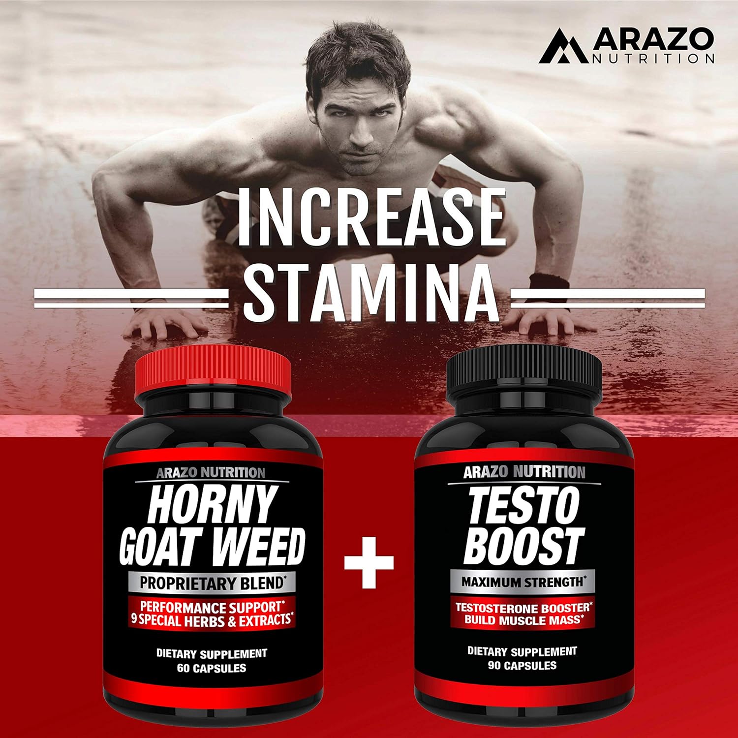 Premium Horny Goat Weed Extract with Maca Root, Ginseng, Muira Puama and L-Arginine - for Men and Women – 100% Pure Herbal Nutritional Supplement - Arazo USA: Health & Personal Care