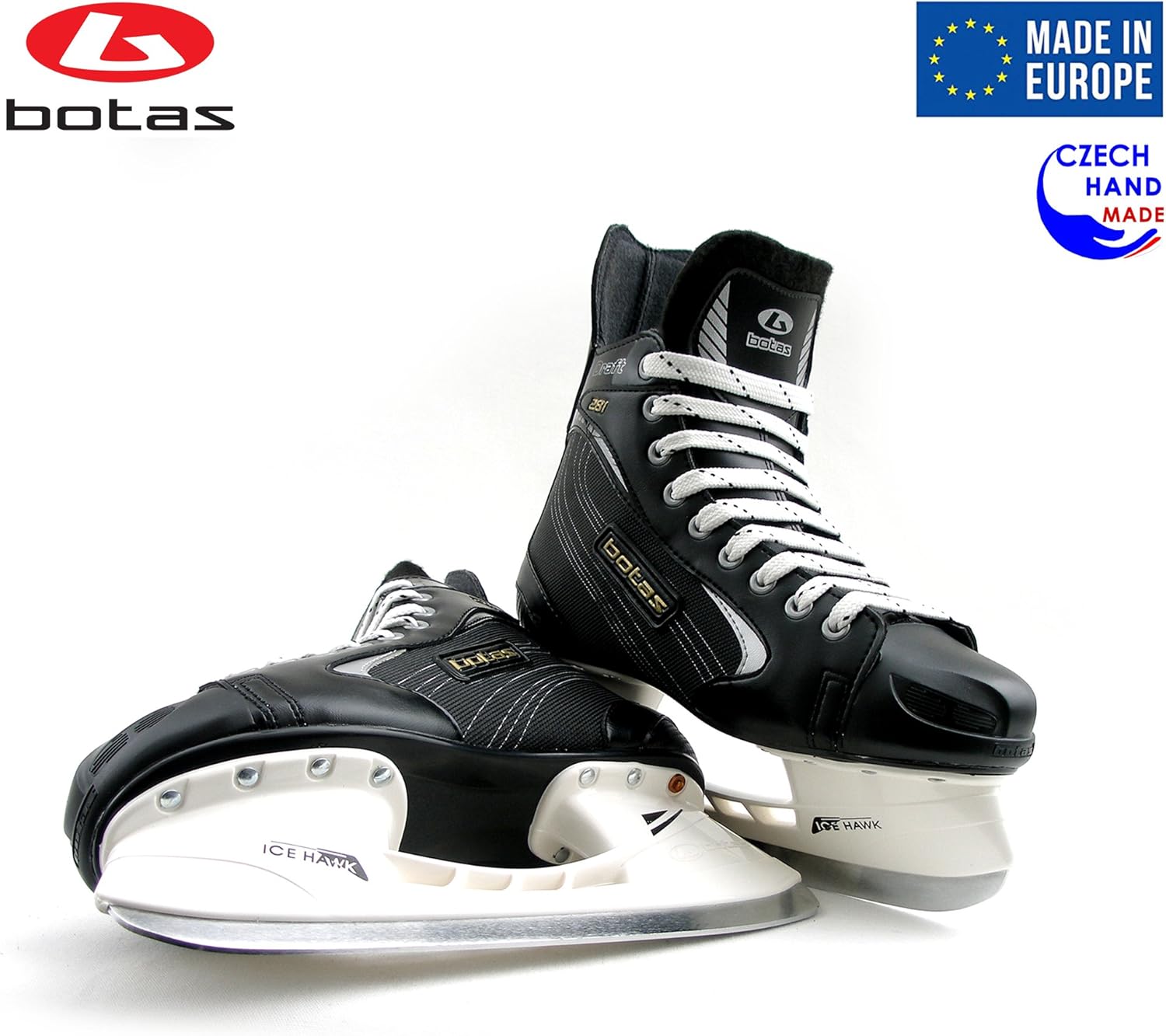 Botas - Draft 281 - Men's Ice Hockey Skates | Made in Europe (Czech Republic) | Color: Black : Sports & Outdoors