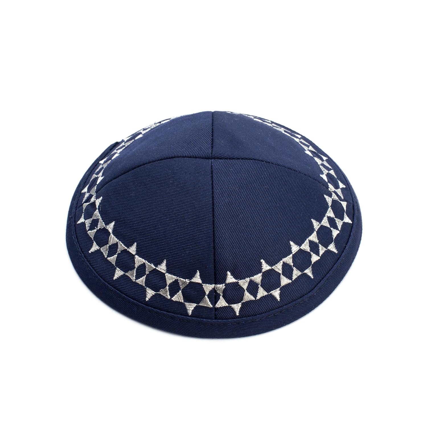 JL Kippah In Velluto Nero Con Stella Di David Decorata – 20 Cm, Con Clip, Per Eventi Ebraici - 2