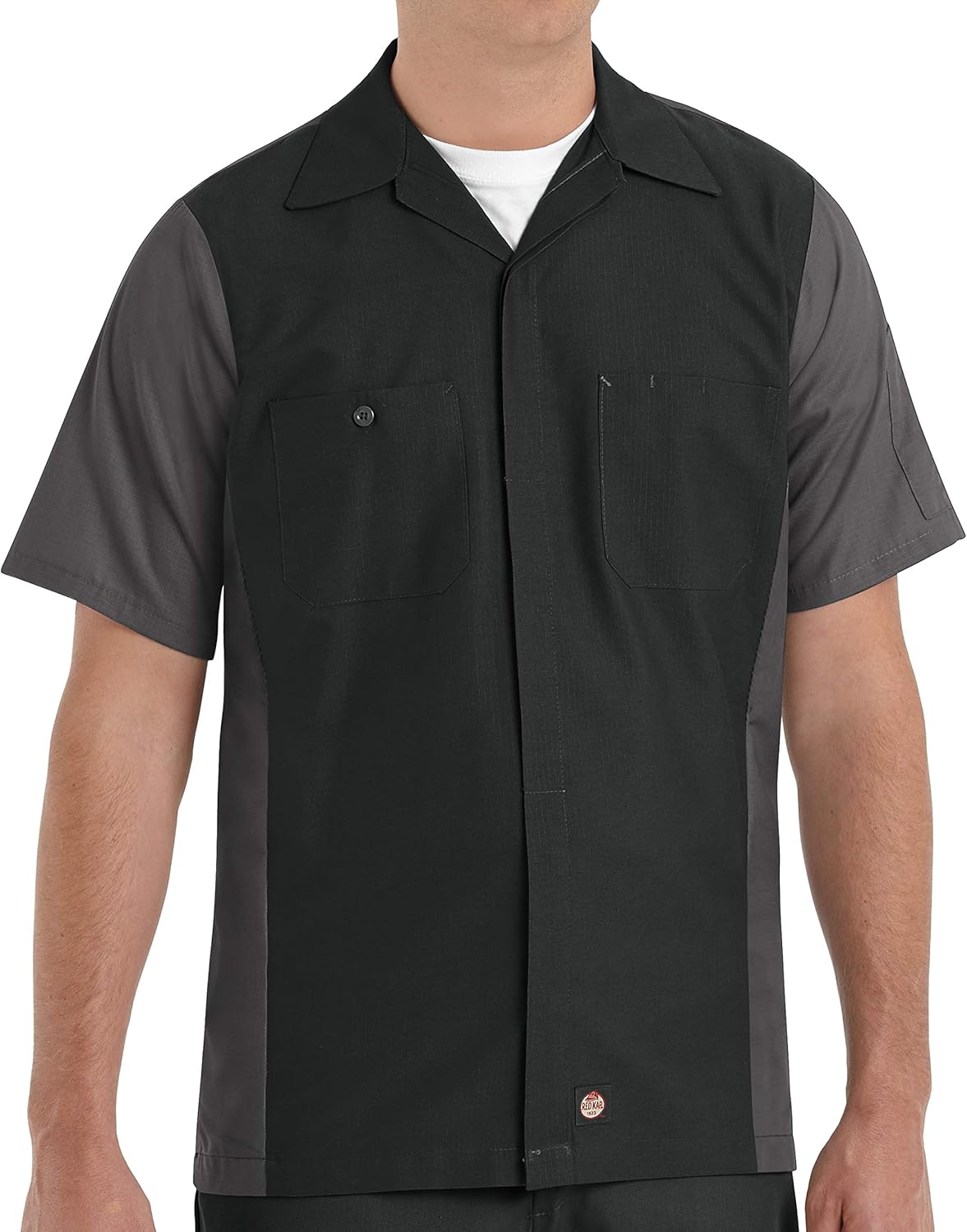 Red Kap Men's Rip-stop Short-sleeve Crew Shirt: Clothing