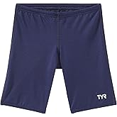 TYR Boy's Durafast Elite Swim Jammer, Navy, Large
