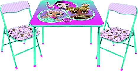 Amazon Com Lol Surprise 3 Pc Table Chair Set Multicolor Toys