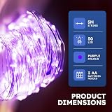 Desiretech 50 LED Battery Powered Christmas Fairy Lights 5M Copper Wire view 2