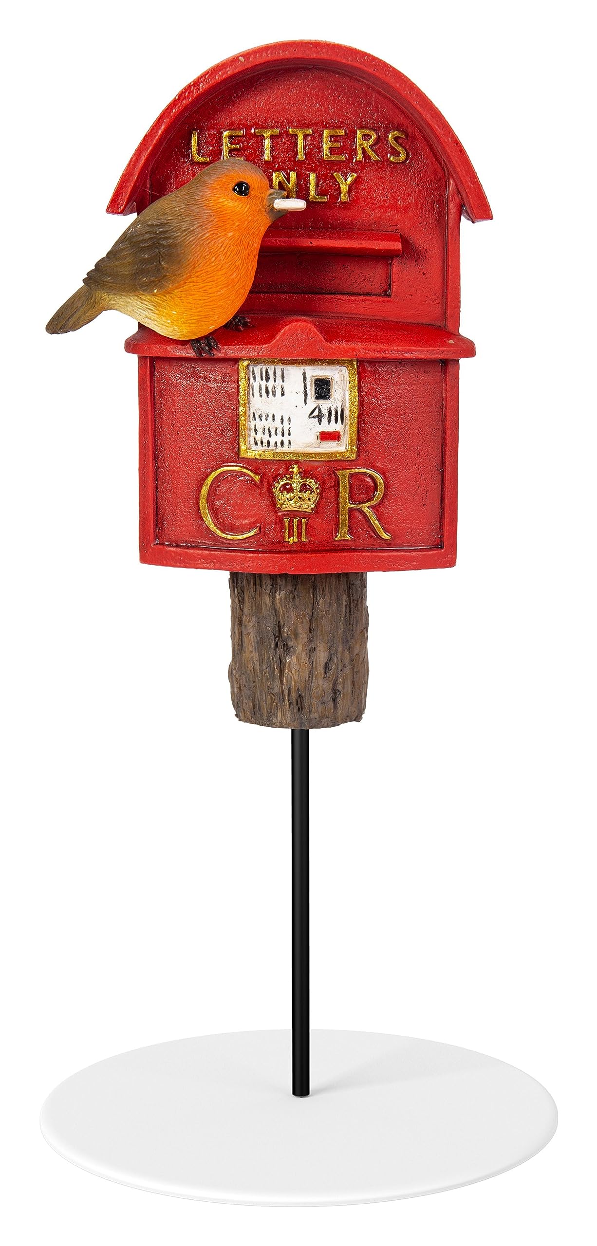 Vivid Arts - Robin on Postbox Plant Pal - PLP-155