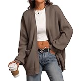 ATHMILE Oversized Cardigan Sweaters for Women Fall Outfits Chunky Knit Open Front Sweater with Pockets