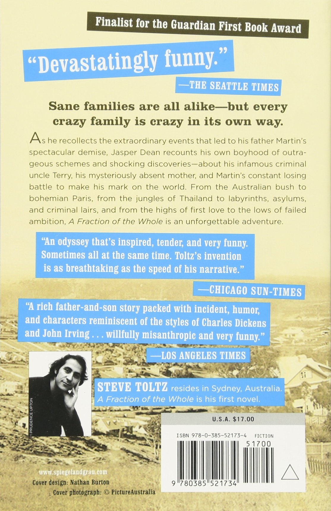 A Fraction Of The Whole A Novel Toltz Steve 9780385521734 Amazon Com Books