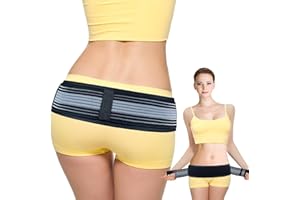 FUUERDS Sciatica Belt,SI Belt,Sciatica Hip Pain Lower Back Pelvic Nerve Pain Adjustable Pelvis Compression Support Band,Sacroiliac SI Joint Hip Belt Pelvic Support Belt,Sciatica Lumbar Hip Pain Relief (Brown, Regular(Hip Size 32-47Inch)