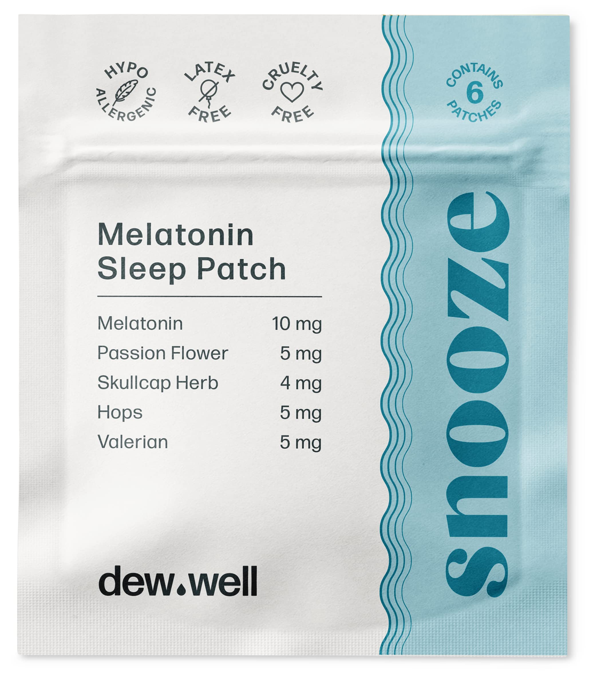 Dew Well - Snooze Melatonin Sleep Patch - Supports