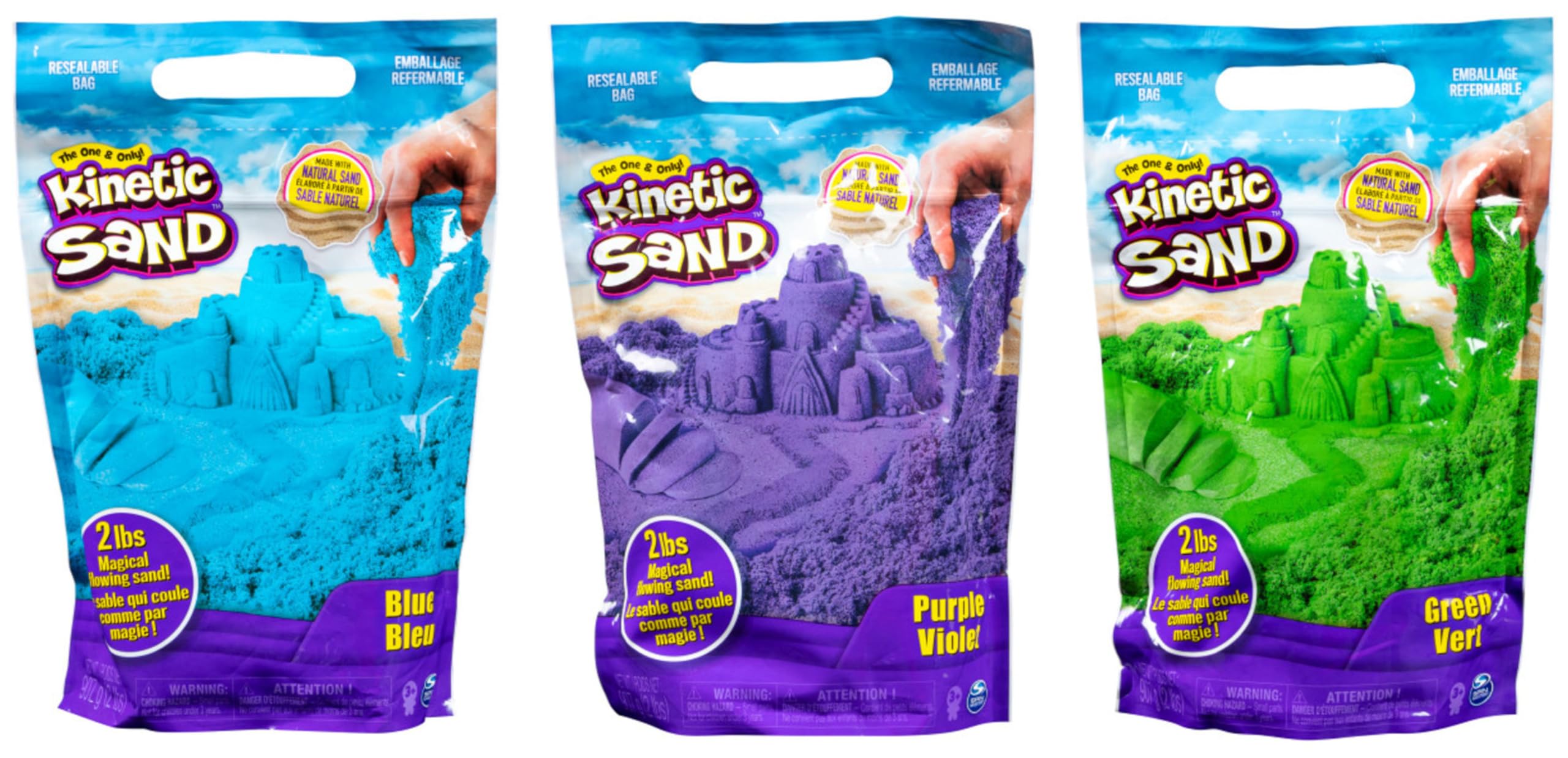Kinetic Sand, 0.9 kg for Mixing, Moulding and Creating, for Ages 3 and Up (Colours Ship At Random) (Styles Vary)