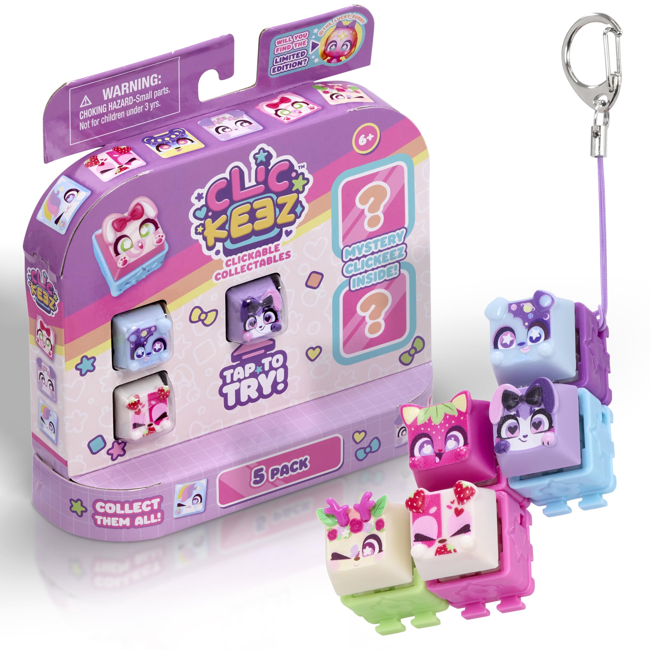 Clickeez 5-Pack | 5 Collectible Character Keyboard