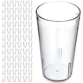 Carlisle FoodService Products Stackable Tumbler with Pebbled Exterior for Restaurants, Cafeterias, And Fast Food, Plastic, 12 Ounces, Clear, (Pack of 24)