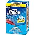 Ziploc Medium Freezer Bags, Prevents Freezer Burn, Microwave & Freezer Safe, New Stay-Open Design, Stand-Up Bottom, 72 Count