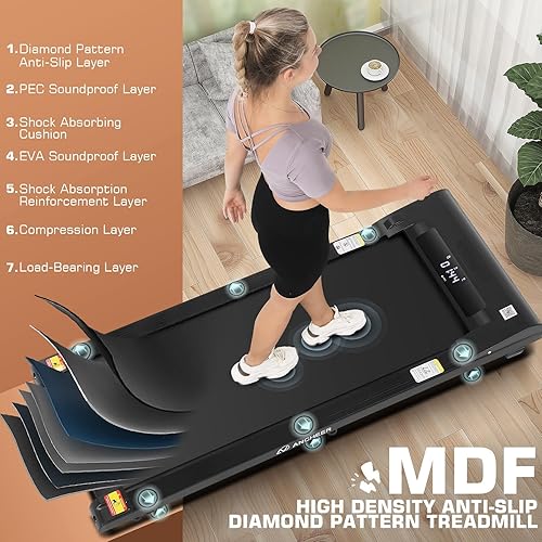 Small Ancheer Treadmill ANCHEER Walking Pad Treadmill With Incline