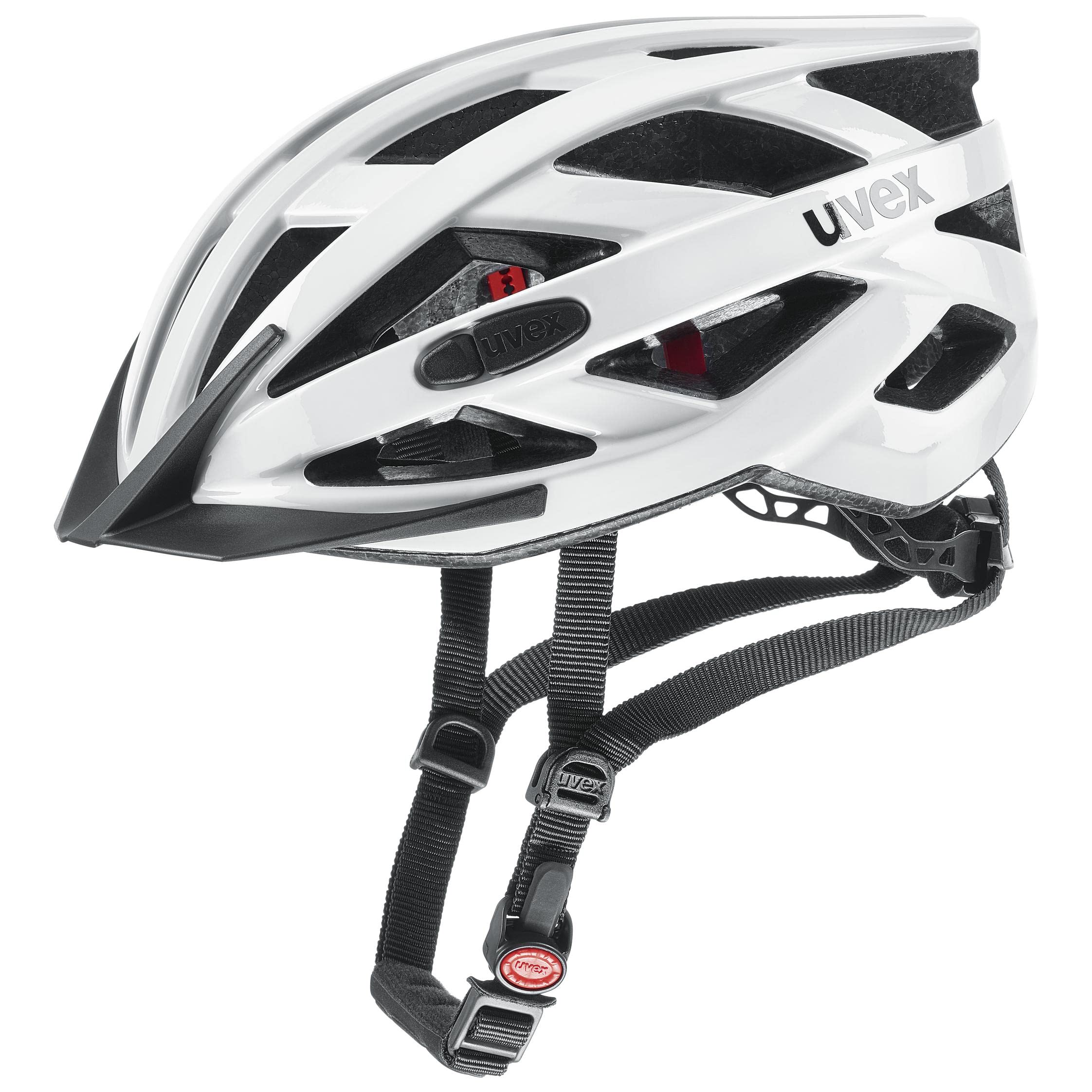 uvex i-vo 3D - lightweight all-round helmet for women and men - individually adjustable fit - expandable with LED light - white - 52-57 cm