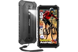 Rugged Smartphone, Ulefone RugKing 2 Pro Unlocked Cell Phone, Android 15, 8(4+4)GB+128GB, 5.45 inch HD+, 13MP+5MP Camera, 455