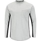 Bulwark Mens Fr Long Sleeve Base Layer with Concealed Chest Pocket