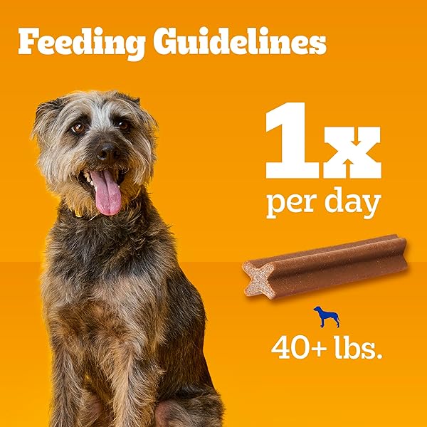 PEDIGREE DENTASTIX LARGE BREED DOG TREATS, BEEF FLAVOR, 1.67 LB. BAG (32 TREATS)