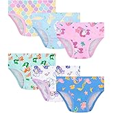 JAHSIYI Girls and Toddlers 100% Cotton Underwear Tagless Soft Panties Size 2-3T,4-5T,6,8,10,12 (6-Pack)
