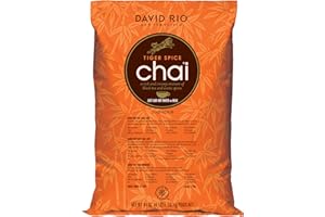 DAVID RIO Tiger Spice Chai Tea Latte Mix, 64 Oz, Black Tea, Organic Spices, Dairy Free, Serve Hot or Cold, Just Add Water or Milk, 64 Servings, Perfect for Food Service