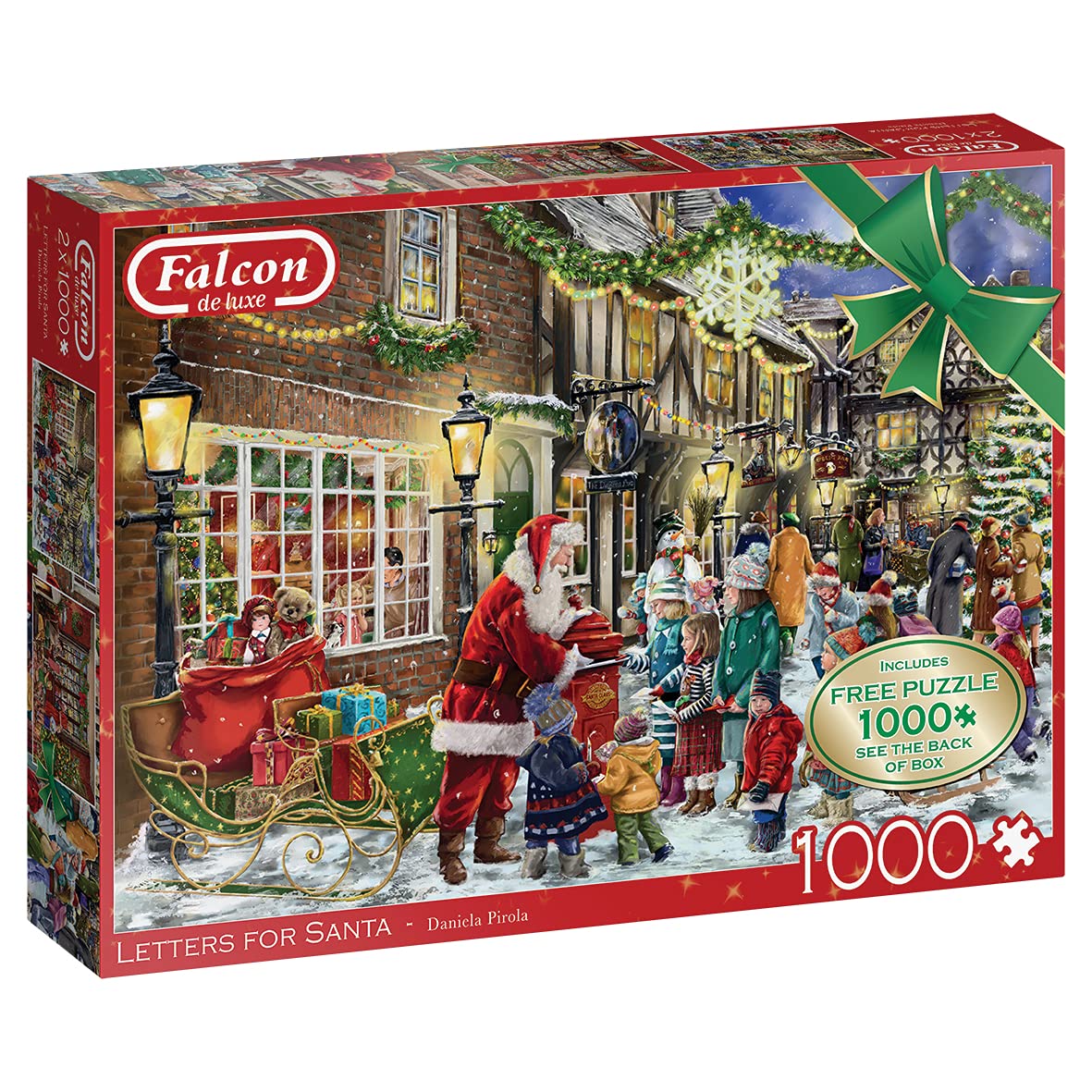 Jumbo, Falcon de luxe – Letters for Santa, Christmas Jigsaws, 1000 Pieces for Adults x 2