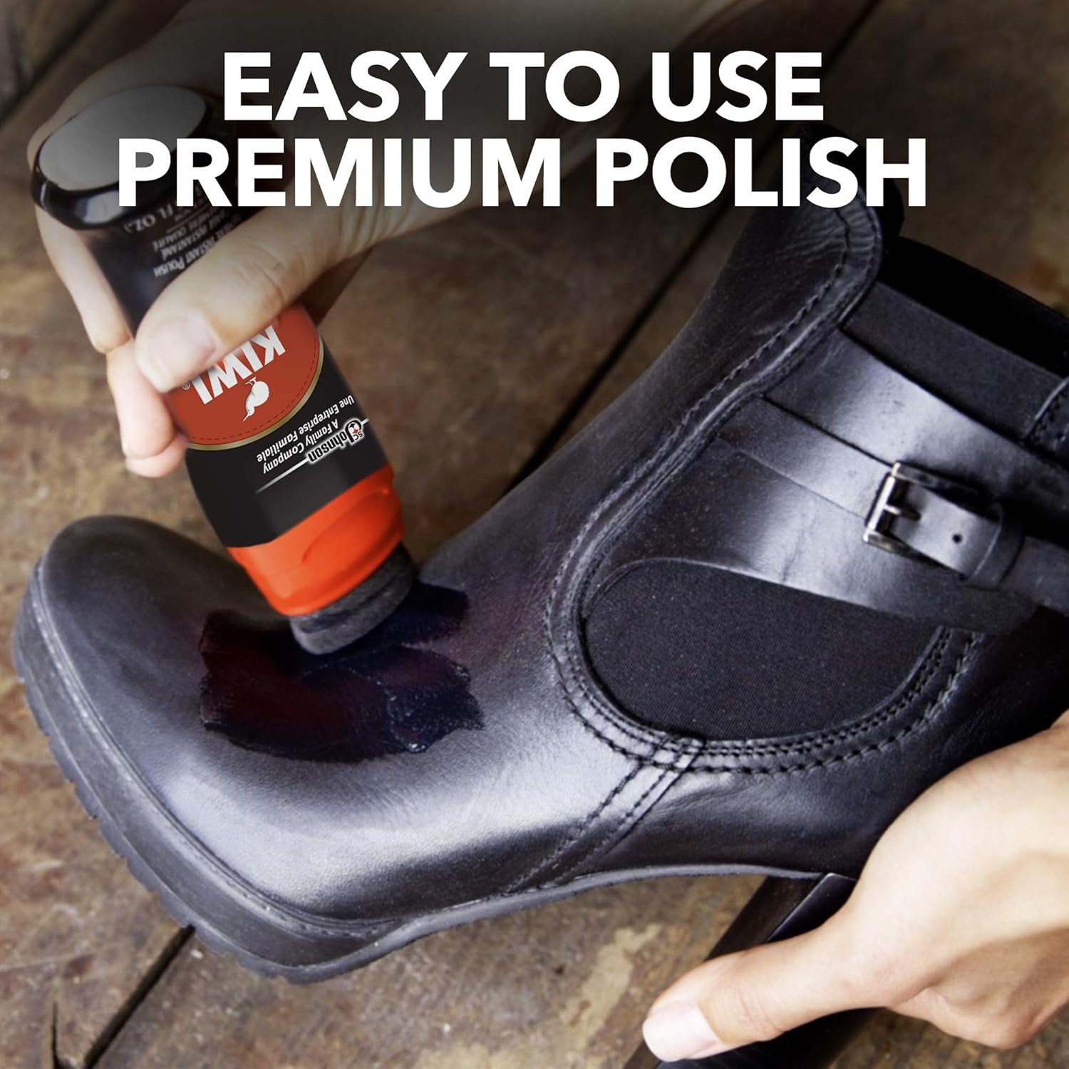KIWI Instant Shine & Protect Liquid Shoe Polish, Black, 1 Bottle with Sponge Applicator, 2.5 oz: Health & Personal Care