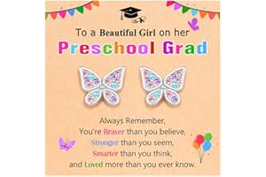 UPROMI Hypoallergenic Butterfly Earrings for Daughter/Granddaughter/Niece, Valentines Christmas Birthday Gifts for Girls