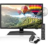 24 Inch 1080p LED RV Television - Slim Flat Screen Monitor FHD Small TV w/HDMI, RCA, Multimedia Disk/DVD Combo, 12/24 Volt Ca