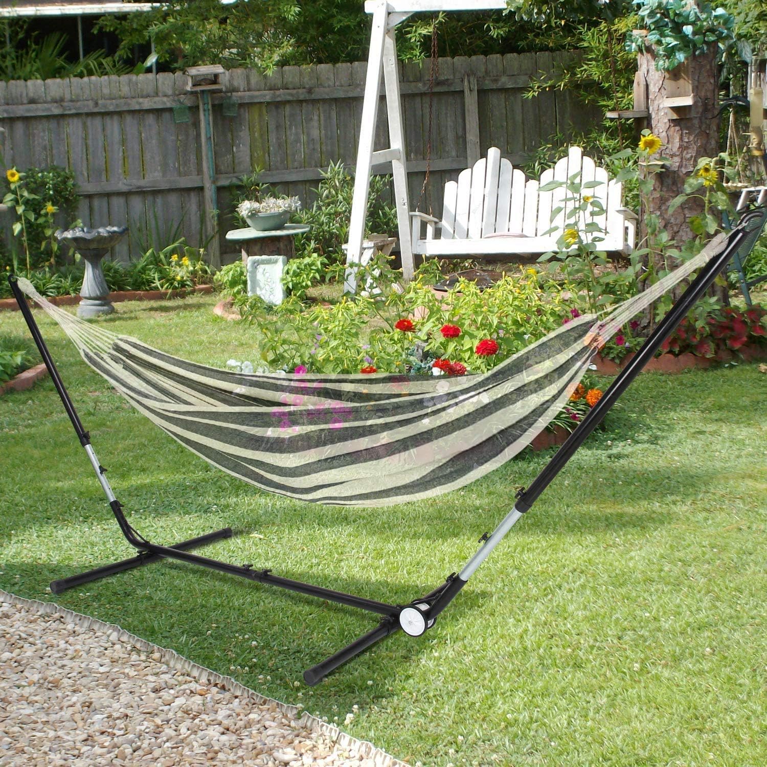 Adjustable 9.5-13 FT Oversize Portable Hammock Stand, Space Saving Heavy-Duty Steel Stand for Outdoor or Indoor (No Hammock) : Garden & Outdoor