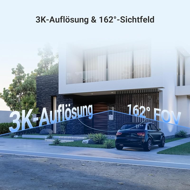 CP8 Akku Türklingel Video Doorbell mit 3K 5MP Kamera und Chime