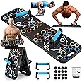 Push Up Board, Portable 25-In-1 Push up Board for Men, | Pilates Bar & Fitness Accessories with Resistance Bands & Ab Roller Wheel, Professional Strength Training Equipment For Man and Women