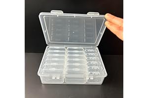 Wotermly Bead Storage Organizers - Mini Storage Boxes with Hinged Lid Organizer for Small Items, Beads, Crafts, Jewelry and DIY Nail Art Accessories - Ideal Gift for Hobbyists & Artists (Combi B)