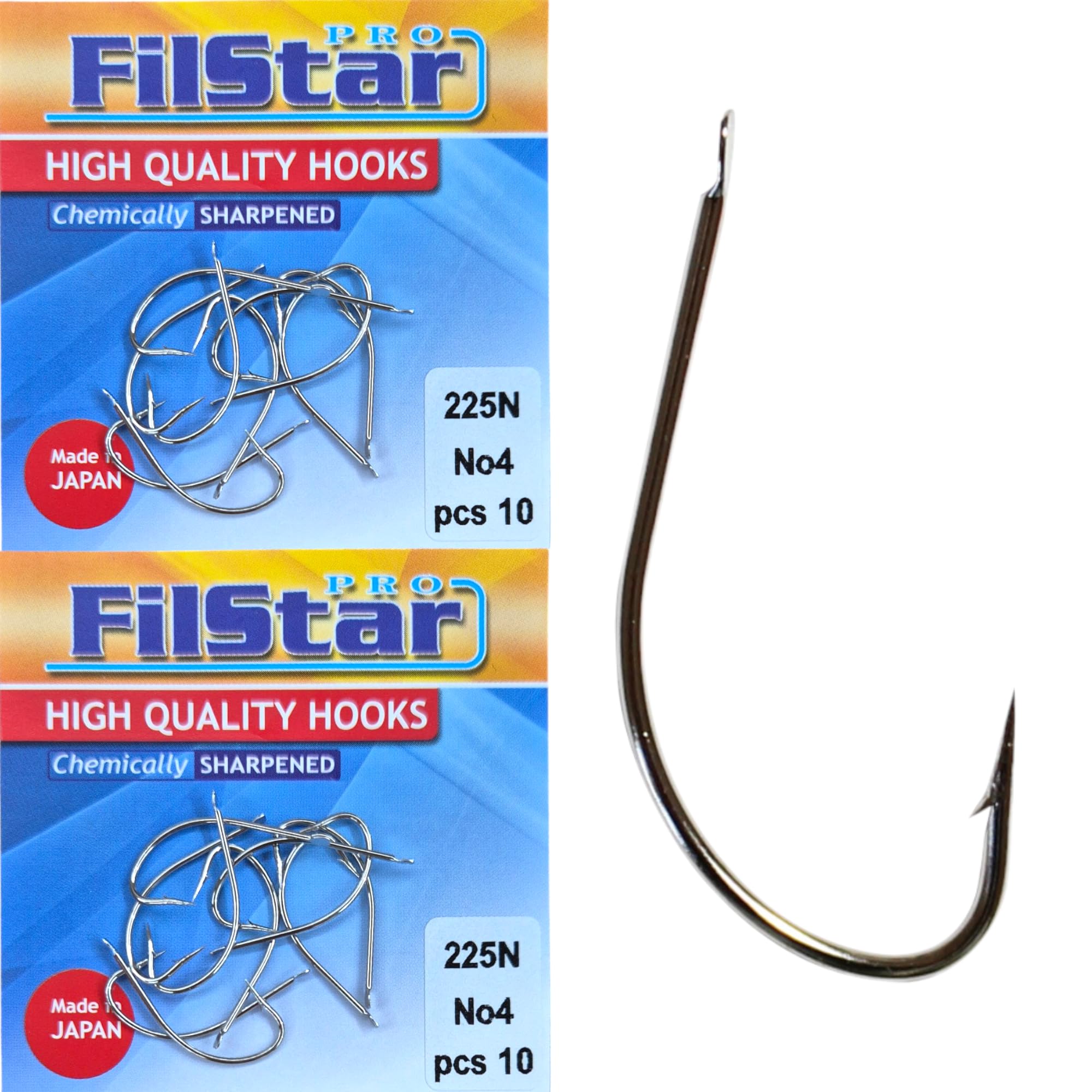 PRO FILSTAR 20 Pieces Fishing Hook Set N4 - Carp Fishing Hooks - Carp Fishing Accessories - Barbed Carp Hooks - Carp Fishing Reversed Hooks - Carp Rigs - Fishing Accessories - Method Feeder -