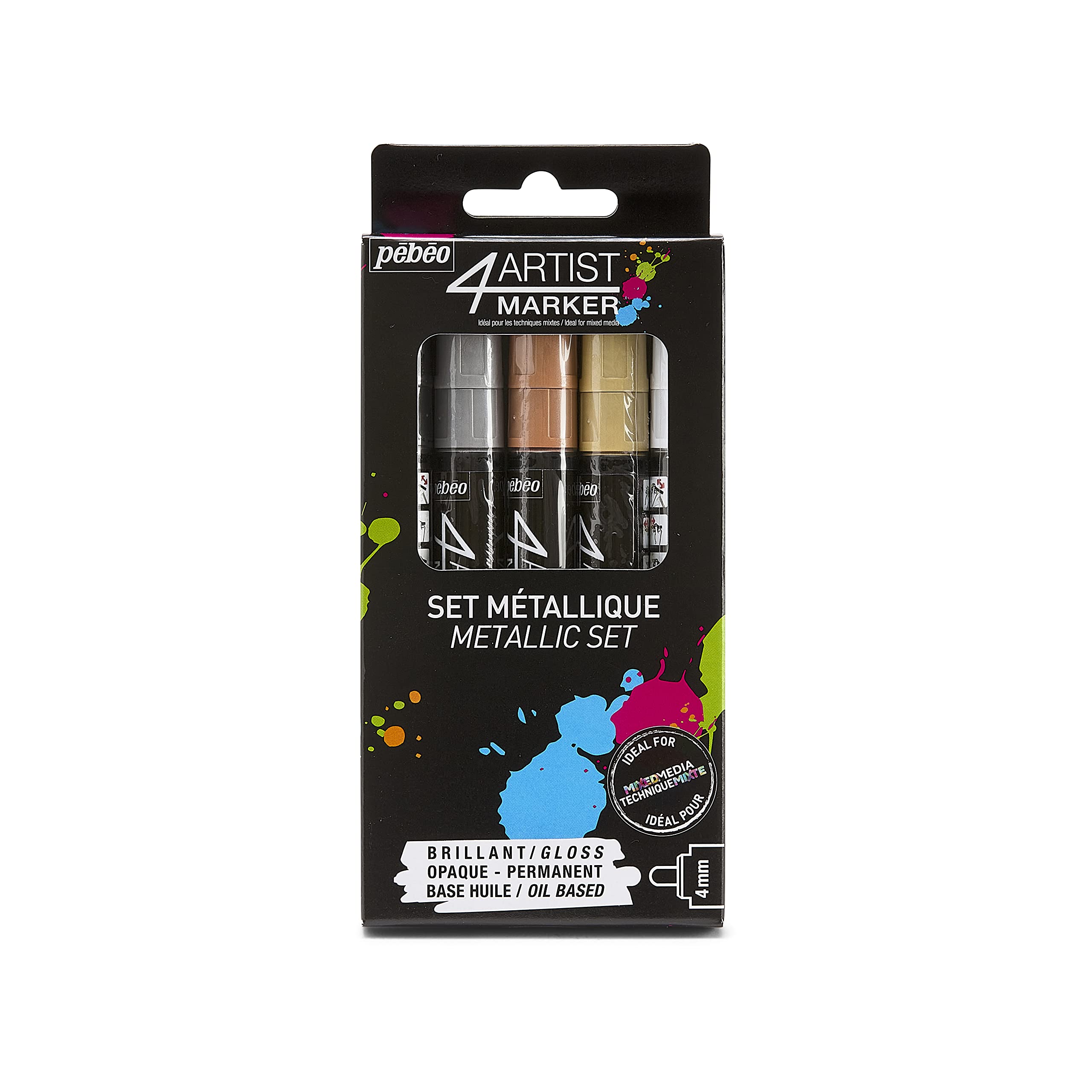 4ARTIST 580892 PEBEO Marker Set, Metal 4mm