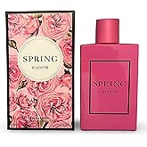 Secret Plus SPRING BLOOM Eau de Parfum, Floral Jasmine and Tuberose Fragrance, Natural Spray, Pink Rose Design, 3.4 Fl Oz