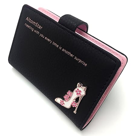 Kreditkartenetui Damen Kartenetui Damen Leder - 20 Karten (Schwarz)