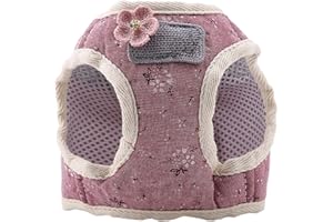 Zerodis Cat Harness and Leash Set Escape Proof Breathable Vest Cotton Walking No Pull Adjustable Fit for Cats and Small Dogs 