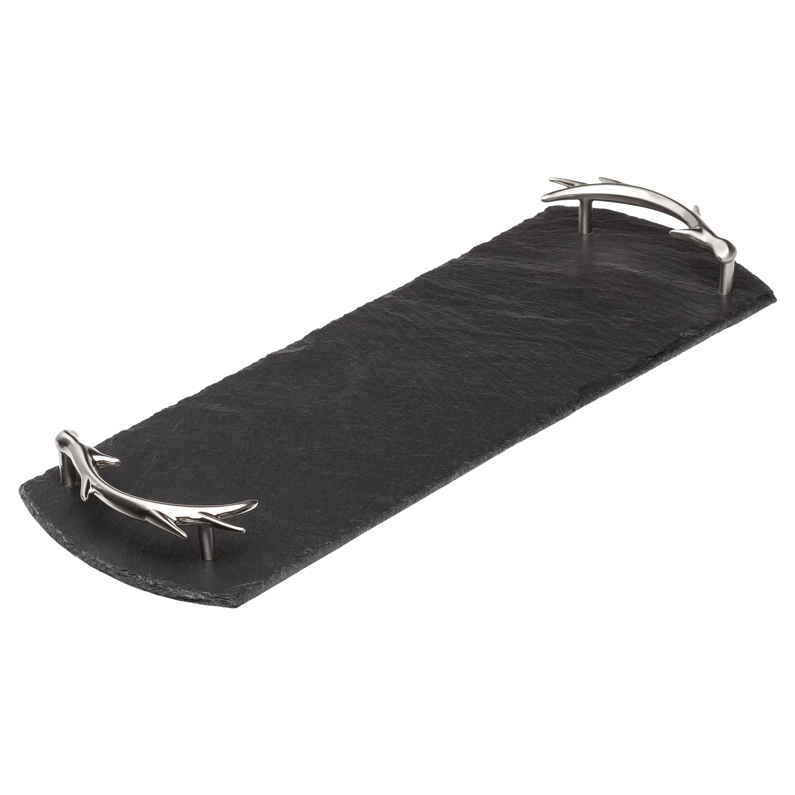 The Just Slate Company Small Serving Tray with Antler Handles