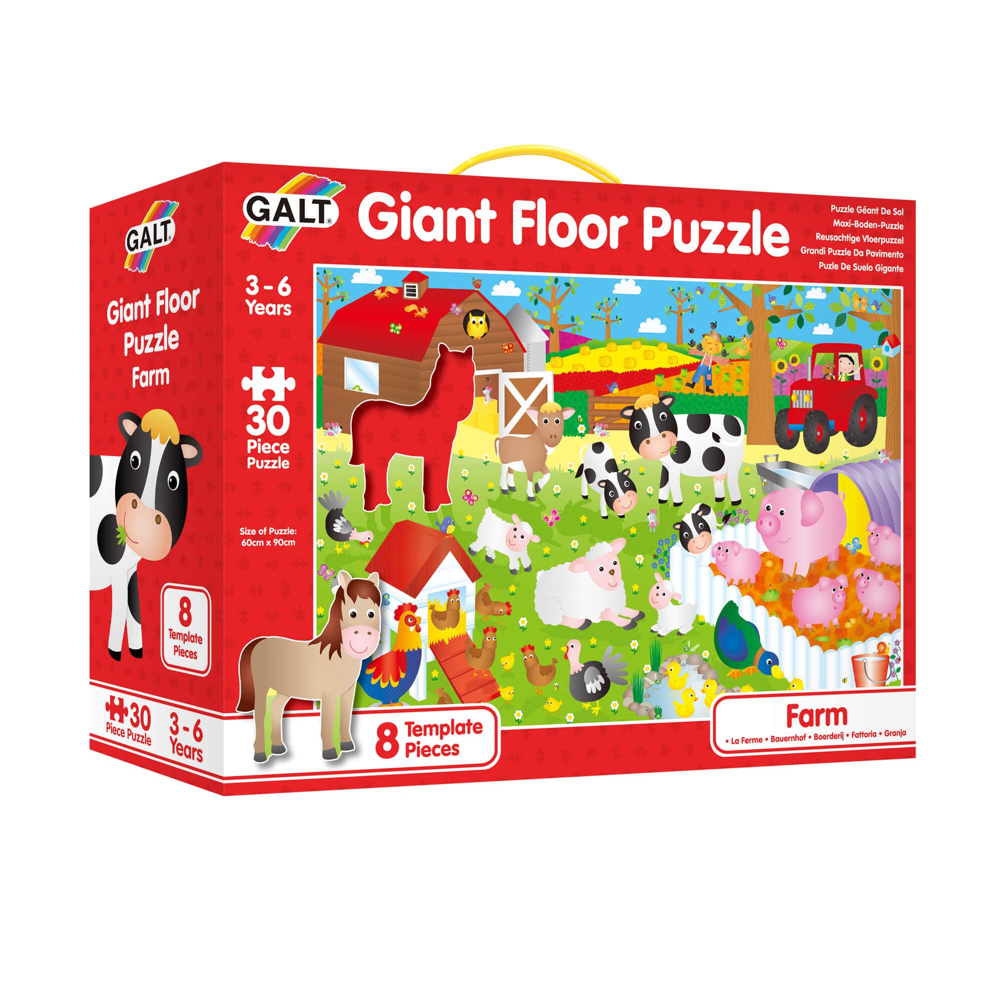 Galt Toys, Giant Floor Puzzle - Farm, Floor Puzzles for Kids, Ages 3 Years Plus