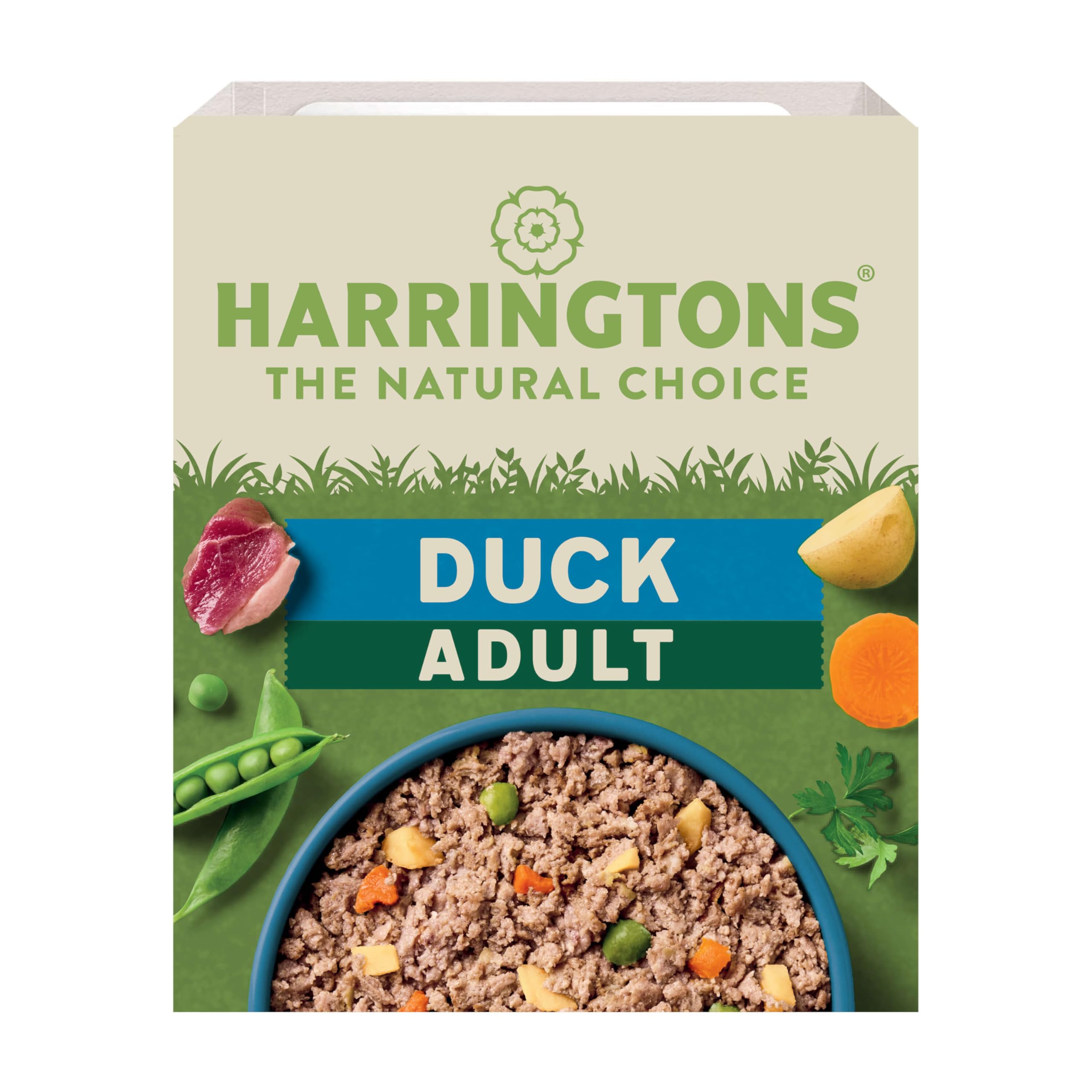 Harringtons Complete Wet Tray Grain Free Hypoallergenic Adult Dog Food Duck & Potato 8x400g - Made with All Natural Ingredients