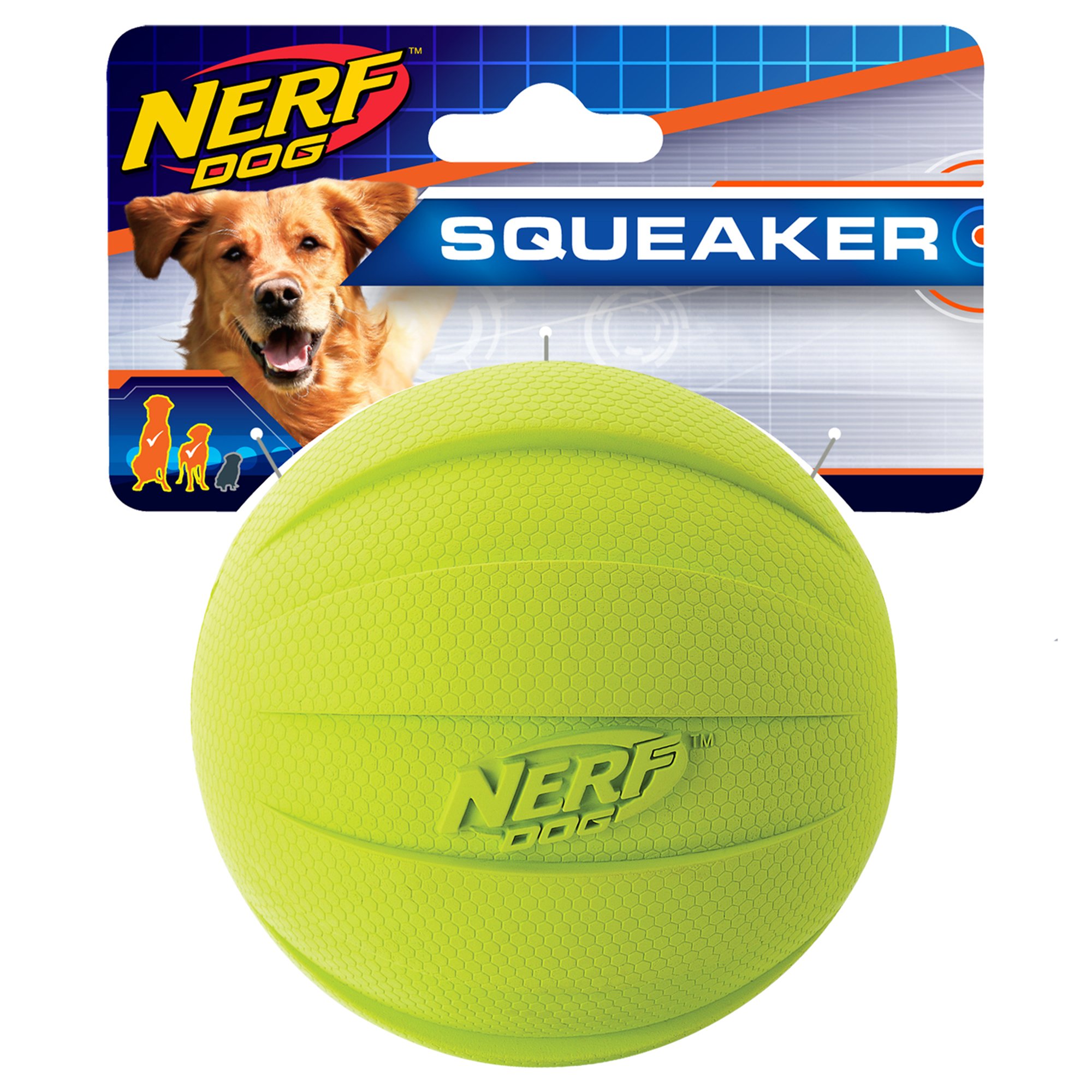 Nerf Dog Squeak Ball,4 Inch,Green Ridges on ball make it easy for dogs to fetch 846998069991 eBay