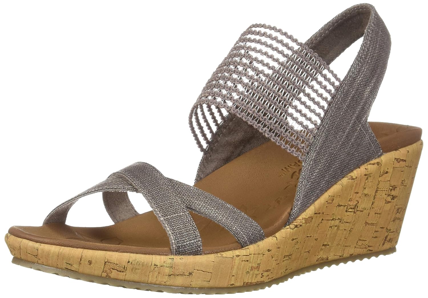 skechers cali beverlee high tea wedge sandal