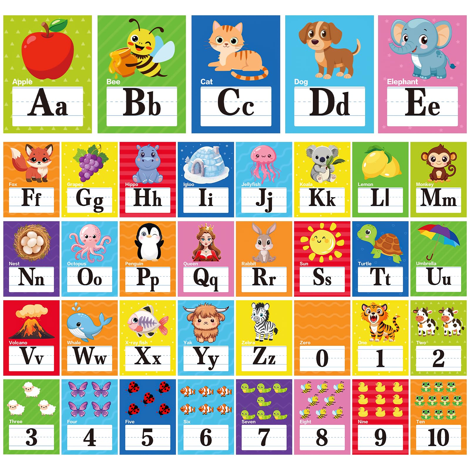 Photo 1 of  Alphabet for Classroom Wall Animal Bulletin Board Set Alphabet Number 0-10 Line ABC Letters for Classroom Wall Decor (Animal)