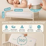 Dudu N Girlie Waterproof Cot Bed Mattress Protector 140x70 - Breathable view 2
