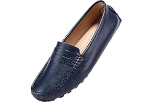 BEAUSEEN Women's Genuine Leather Penny Loafers Classic Driving Moccasins Casual Slip On Comfort Women Loafer Shoes