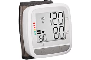 Novamedic Digital Blood Pressure Monitor, Accurate BP Machine with Adjustable Wrist Cuff & Large LCD Display, Automatic 90x2 Reading Memory, for Home Use and Medical Supplies, Batteries Required