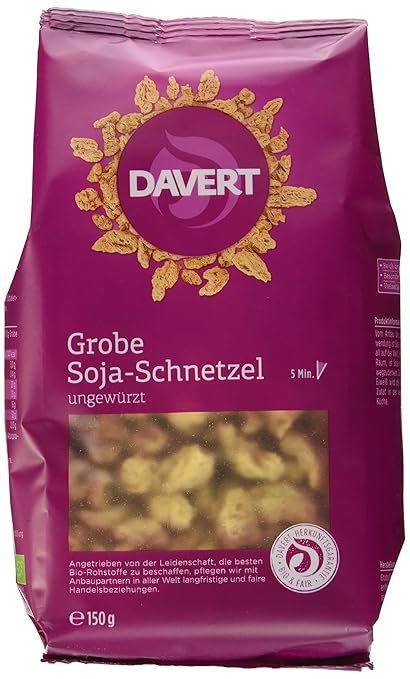 Davert Grobe Soja-Schnetzel, 6er Pack (6 x 150 g) - Bio