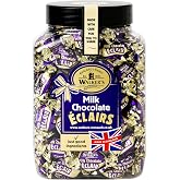 Walkers Nonsuch English Milk Chocolate Toffee Eclairs Jar, Whole Milk &amp; Butter Toffee Sweets &ndash; Traditional British Chewy Candy Gift, Gluten Free, Imported from UK, 44.09 oz (1.25 kg)
